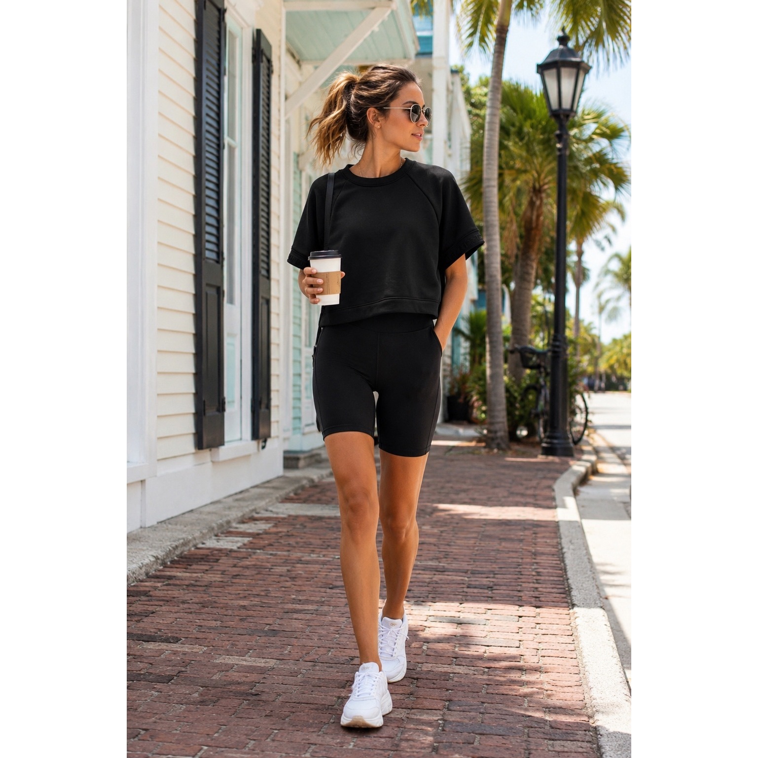 Under Armour Women's Loose Fit Scuba Knit Cropped Sweatshirt Top Black Medium
